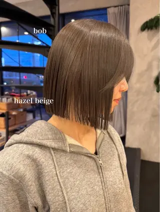 ミディアム ボブ/透明感カラー 長岡/三浦めい🌟のヘアスタイル