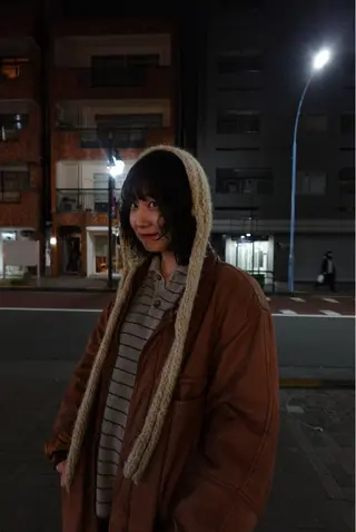 ミディアム ワタナベ ヒヨリのヘアスタイル