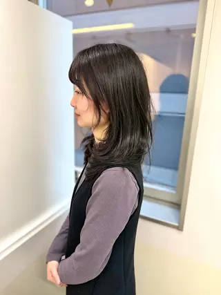 セミロング 竜太/髪質改善カラ ー/似合わせカットのヘアスタイル