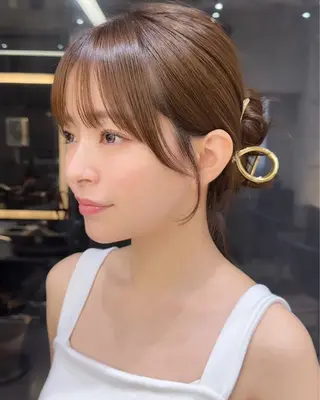 ミディアム レイヤーと顔まわり 大好き❣️関口拓馬のヘアスタイル