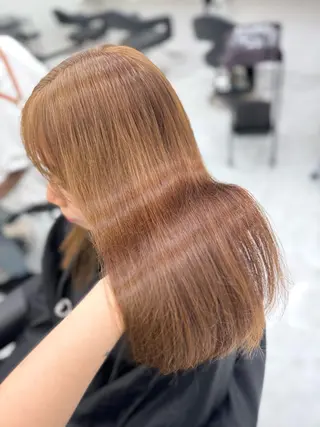 セミロング カラー ヘアアレンジ 縮毛矯正🤍 盛れるボブ/ひかりのヘアスタイル