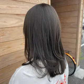 セミロング カラー 縮毛矯正/ヘッドスパ 牧野のヘアスタイル