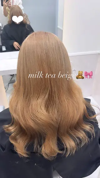ロング 💎のぼりゆい/大須 ブリーチなしWカラーのヘアスタイル