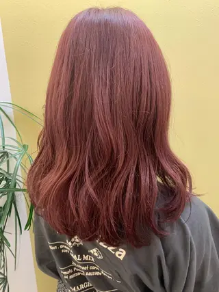 セミロング カラー hub hair レイヤー/透明感のヘアスタイル