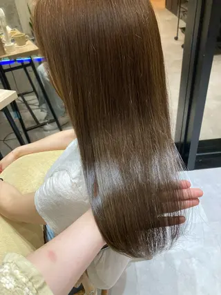 セミロング ✨色持ちの良い艶 カラー✨蟹江真世のヘアスタイル