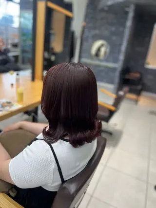ミディアム カラー 🩵さき🤍 可愛いを叶える美容師のヘアスタイル