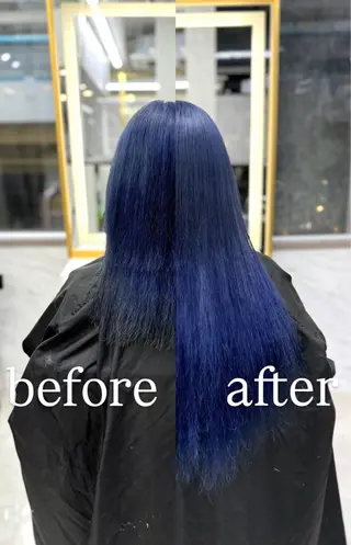 ロング カラー エクステ🩵ブリーチ 韓国ヘア🩵KAEのヘアスタイル