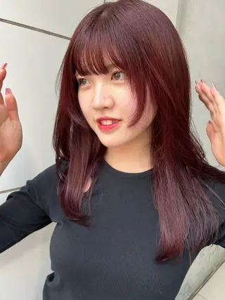 ミディアム カラー 高畑 恵莉 👒 暖色 / 艶髪 🧺のヘアスタイル
