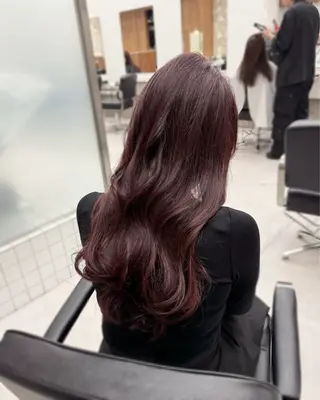 ロング カラー 縮毛矯正+モテカラー 🎀✨MIHOのヘアスタイル