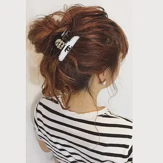 セミロング ヘアアレンジ 狩野 羅夢のヘアスタイル