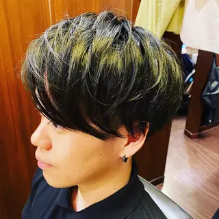 ミディアム メンズ 岡本 宗士のヘアスタイル