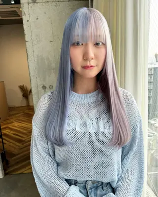 ロング カラー ヘアアレンジ lani ブリーチ /ダブルカラーのヘアスタイル