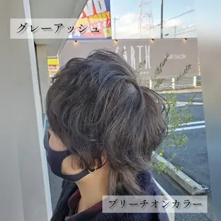 セミロング カラー ブリーチカラー/ 美髪矯正/佐伯 駿のヘアスタイル