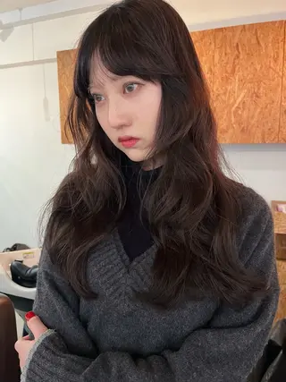 ロング カラー 暖色/パーマ 🌼クニトウメイのヘアスタイル