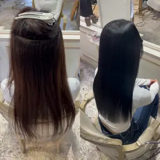 ロング 美髪矯正 透明感 カラー⭐️ユウキのヘアスタイル