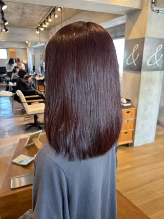 セミロング カラー 💖韓国風艶髪ヘア 💖EREN🦋のヘアスタイル