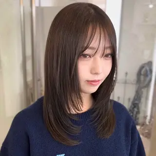 ミディアム カラー Yurika🕯️ 透明感カラー/ボブのヘアスタイル