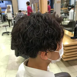パーマ メンズ メンズ特化 古賀陸斗のヘアスタイル