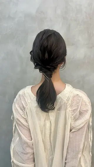 ヘアアレンジ 透明感カラー 🦙なりたりみのヘアスタイル