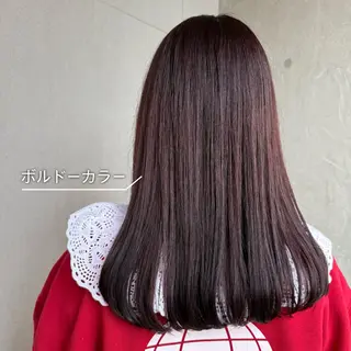 ロング カラー 縮毛矯正/ベージュ カラー🧸綾里のヘアスタイル