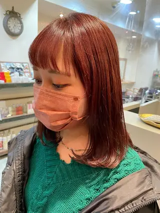 ミディアム カラー 福田 ジュンキのヘアスタイル