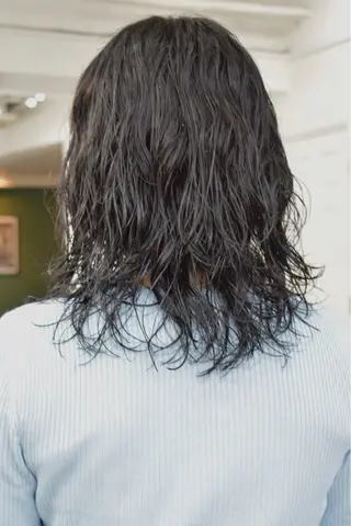 ミディアム パーマ レイヤーボブ/ 艶カラー/サナ🌼のヘアスタイル