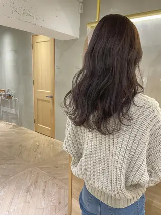 ロング カラー 顔まわりカット/透け カラー/Memi🎀のヘアスタイル