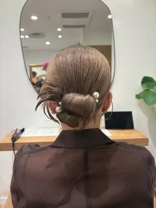 ヘアアレンジ ピンクカラーアレンジ 🩷AYANA🩷のヘアスタイル
