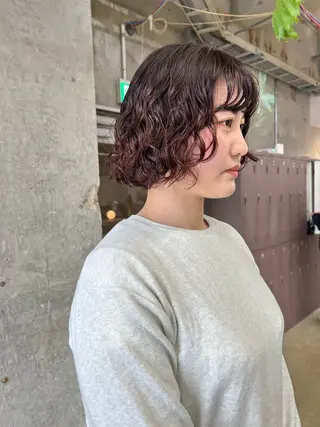 ミディアム カラー パーマ maho/垢抜け カラーパーマメイクのヘアスタイル
