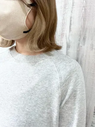 ミディアム カラー 初めてでも失敗しない 透明感カラー　Miiのヘアスタイル