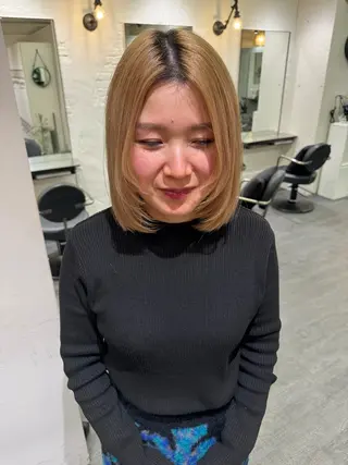 ミディアム 赤み無し柔らかカラー 【梅田】madokaのヘアスタイル