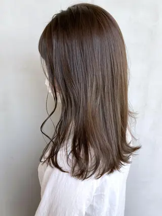 セミロング カラー パーマ ヘアアレンジ ITbyALBUM 八王子店のヘアスタイル