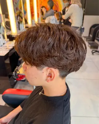 パーマ メンズ レディースモデル募集 無料/田中海斗のヘアスタイル