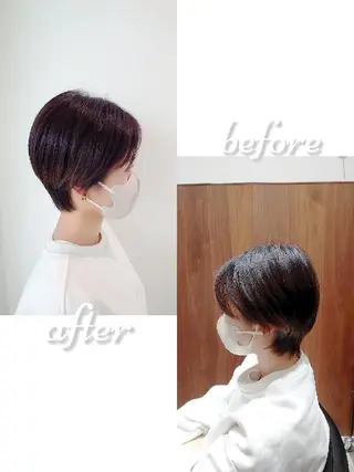 ショート カラー 🐱higajo🐱 比嘉門(ヒガジョウ)のヘアスタイル