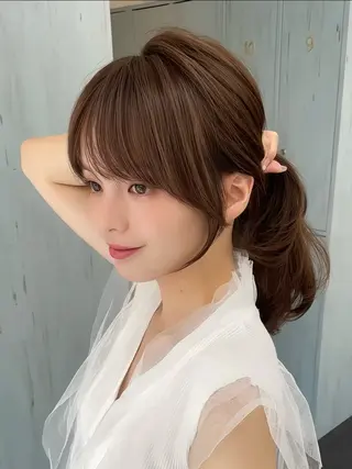 セミロング 韓国ヘア🤍🇰🇷 ‪🫶🏻吉満のヘアスタイル