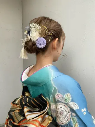 ミディアム ヘアアレンジ 永田 彩華のヘアスタイル