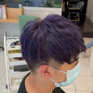 ショート メンズ デザインカラー✨🦄 透明感カラー✨ヒカルのヘアスタイル