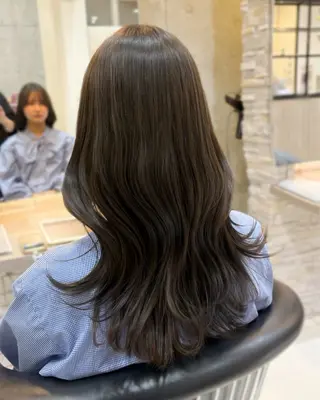 セミロング 透明感カラー/ くびれヘア/館岡俊平のヘアスタイル