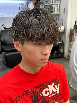 パーマ メンズ fifth/原宿/ カットモデル/カズのヘアスタイル