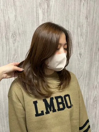 セミロング lafit kaede/韓国ヘアのヘアスタイル