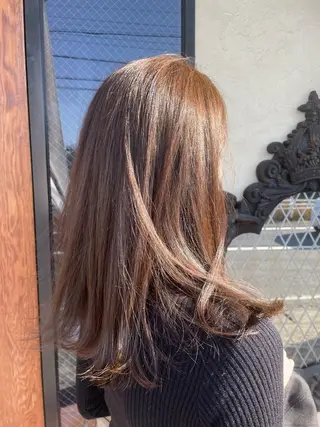 セミロング hair make echo滿木あい花のヘアスタイル