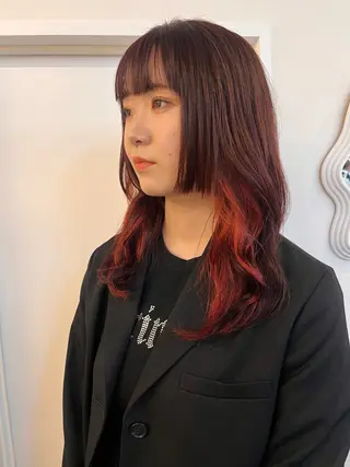 ロング カラー レイヤーカット/韓国 ヘア/ honokaのヘアスタイル