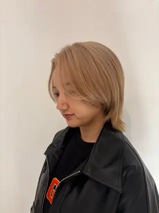 ミディアム ひいろ パーマ/カットモデルのヘアスタイル