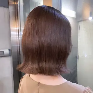 ミディアム カラー 艶感/韓国風 🤍moeka🤍のヘアスタイル