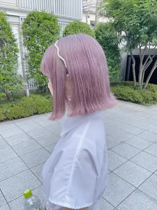 ショート カラー ヘアアレンジ メンズ キッズ 💟Chloe原宿店 🩶ハイトーンのヘアスタイル