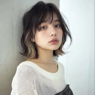 カラー 女性カット🎨カラー 🌀パーマ宮部楓奈のヘアスタイル