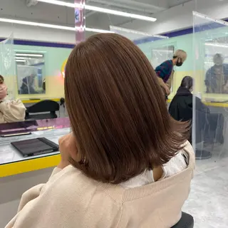 セミロング カラー ヘアアレンジ mai🍑暖色カラー /レイヤー💖のヘアスタイル