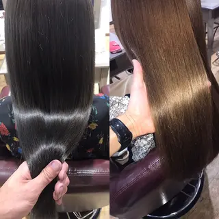 ロング かがみ/メンテナンス カット無料のヘアスタイル