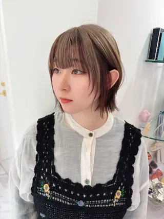 ショート カラー SAYAKA 🍒／ボブ／暖色のヘアスタイル