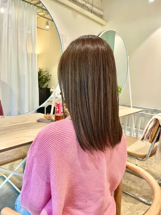セミロング カラー Time is mummyのヘアスタイル